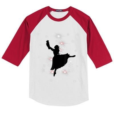 The Nutcracker Ballet, Clara, Tree Christmas Holiday Dance Kids Colorblock Raglan Jersey