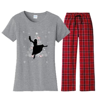 The Nutcracker Ballet, Clara, Tree Christmas Holiday Dance Women's Flannel Pajama Set