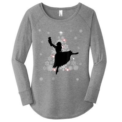 The Nutcracker Ballet, Clara, Tree Christmas Holiday Dance Women's Perfect Tri Tunic Long Sleeve Shirt