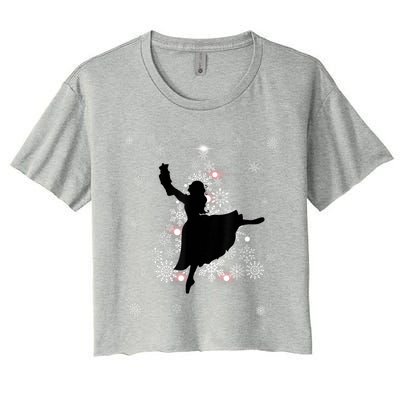 The Nutcracker Ballet, Clara, Tree Christmas Holiday Dance Women's Crop Top Tee