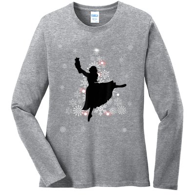 The Nutcracker Ballet, Clara, Tree Christmas Holiday Dance Ladies Long Sleeve Shirt