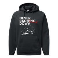 Trump Never Backing Down Resilient Support Performance Fleece Hoodie