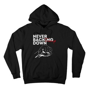 Trump Never Backing Down Resilient Support Hoodie