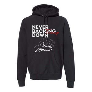 Trump Never Backing Down Resilient Support Premium Hoodie