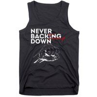 Trump Never Backing Down Resilient Support Tank Top