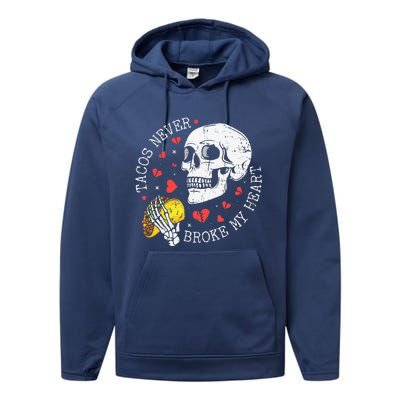 Tacos Never Broke My Heart Cinco De Mayo Party Performance Fleece Hoodie