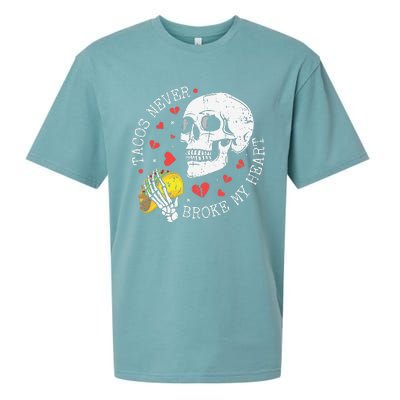 Tacos Never Broke My Heart Cinco De Mayo Party Sueded Cloud Jersey T-Shirt