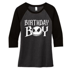 The N.I.G.H.T.M.A.R.E Before Christmas Birthday Women's Tri-Blend 3/4-Sleeve Raglan Shirt