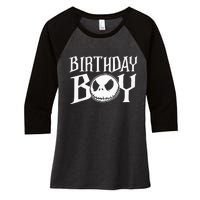 The N.I.G.H.T.M.A.R.E Before Christmas Birthday Women's Tri-Blend 3/4-Sleeve Raglan Shirt