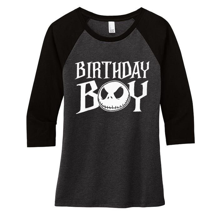 The N.I.G.H.T.M.A.R.E Before Christmas Birthday Women's Tri-Blend 3/4-Sleeve Raglan Shirt