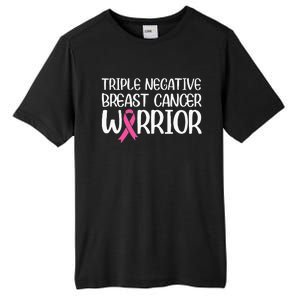 Triple Negative Breast Cancer Awareness Warrior Pink Rainbow Tall Fusion ChromaSoft Performance T-Shirt