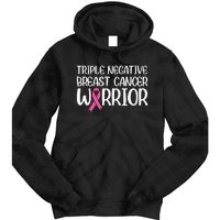 Triple Negative Breast Cancer Awareness Warrior Pink Rainbow Tie Dye Hoodie