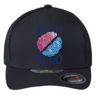 Tech Nerd Brain Flexfit Unipanel Trucker Cap