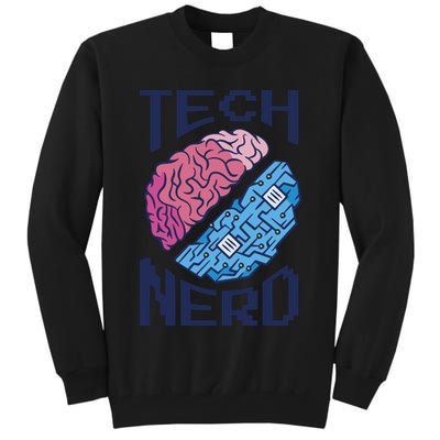 Tech Nerd Brain Tall Sweatshirt