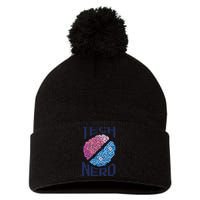 Tech Nerd Brain Pom Pom 12in Knit Beanie