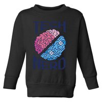 Tech Nerd Brain Toddler Sweatshirt