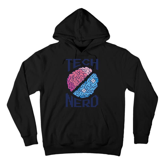 Tech Nerd Brain Tall Hoodie