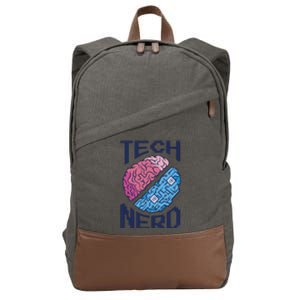 Tech Nerd Brain Cotton Canvas Backpack