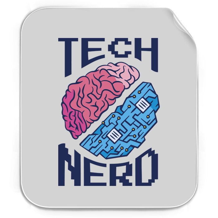 Tech Nerd Brain Permanent Decal Sticker