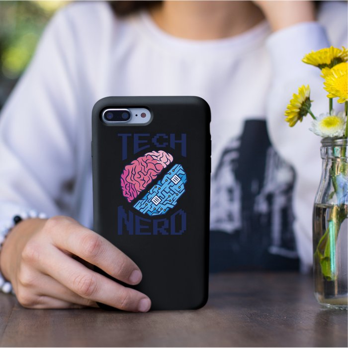 Tech Nerd Brain Permanent Decal Sticker