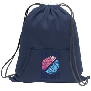 Tech Nerd Brain Sweatshirt Cinch Pack Bag