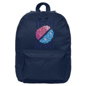 Tech Nerd Brain 16 in Basic Backpack