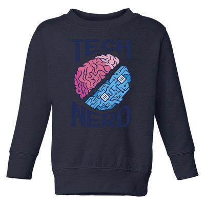 Tech Nerd Brain Toddler Sweatshirt