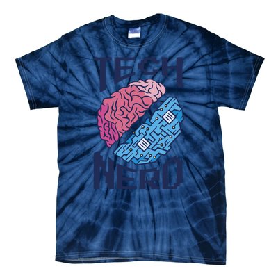 Tech Nerd Brain Tie-Dye T-Shirt