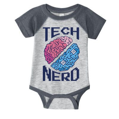 Tech Nerd Brain Infant Baby Jersey Bodysuit