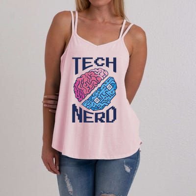 Tech Nerd Brain Women's Strappy Tank