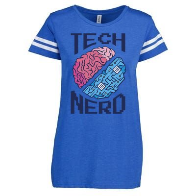 Tech Nerd Brain Enza Ladies Jersey Football T-Shirt