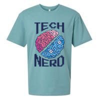 Tech Nerd Brain Sueded Cloud Jersey T-Shirt