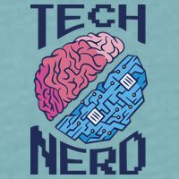 Tech Nerd Brain Sueded Cloud Jersey T-Shirt