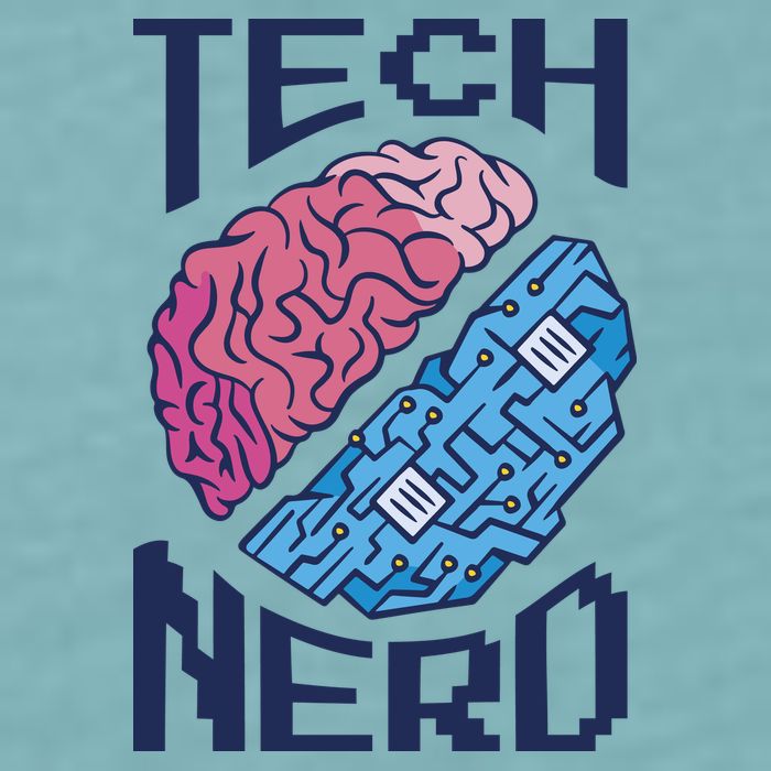 Tech Nerd Brain Sueded Cloud Jersey T-Shirt