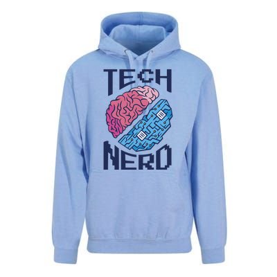 Tech Nerd Brain Unisex Surf Hoodie