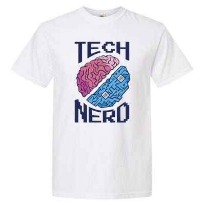 Tech Nerd Brain Garment-Dyed Heavyweight T-Shirt