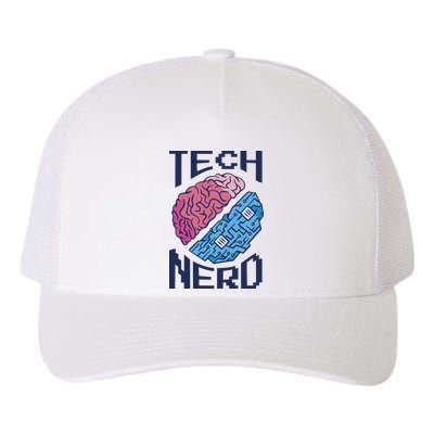 Tech Nerd Brain Yupoong Adult 5-Panel Trucker Hat