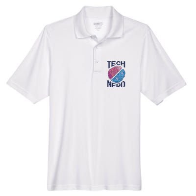 Tech Nerd Brain Men's Origin Performance Pique Polo