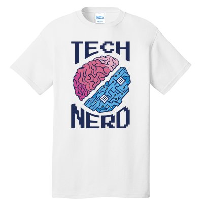 Tech Nerd Brain Tall T-Shirt