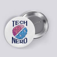 Tech Nerd Brain Button