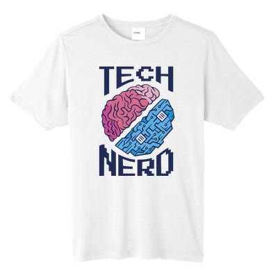 Tech Nerd Brain Tall Fusion ChromaSoft Performance T-Shirt