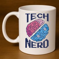 Tech Nerd Brain 11oz C Handle Ceramic Mug
