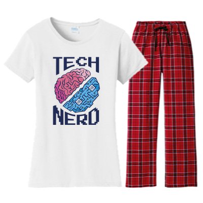 Tech Nerd Brain Women's Flannel Pajama Set