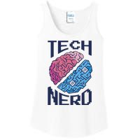 Tech Nerd Brain Ladies Essential Tank