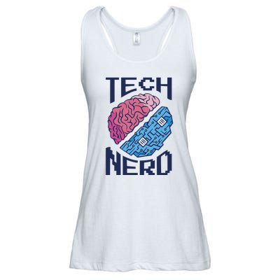 Tech Nerd Brain Ladies Essential Flowy Tank