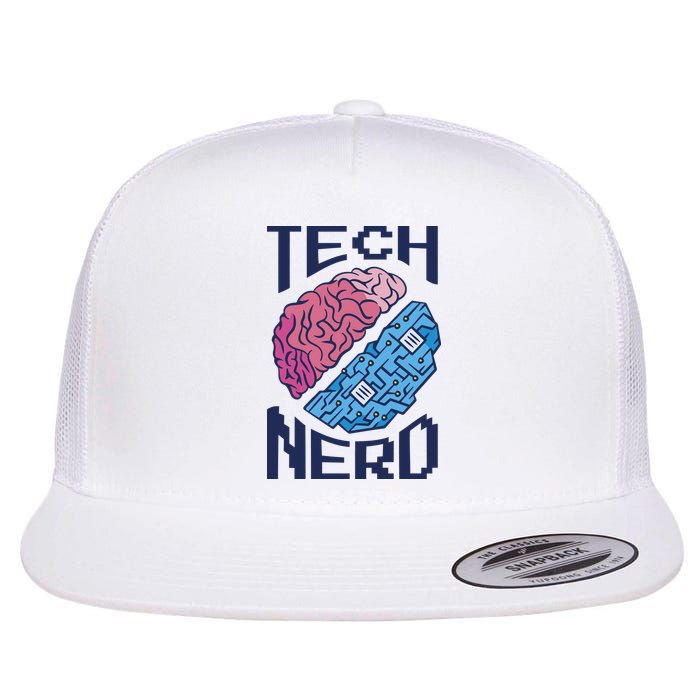Tech Nerd Brain Flatbill Hat