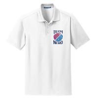 Tech Nerd Brain Dry Zone Grid Polo