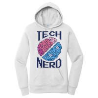 Tech Nerd Brain Women's Pullover Hoodie