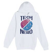 Tech Nerd Brain Premium Pullover Hoodie