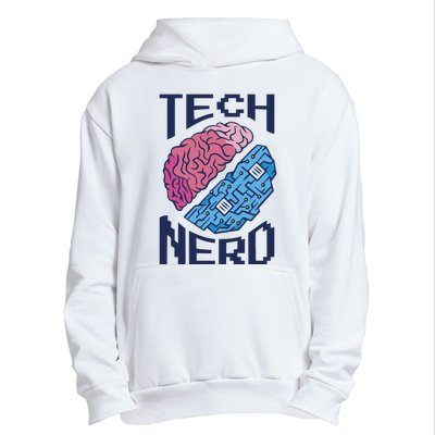 Tech Nerd Brain Urban Pullover Hoodie